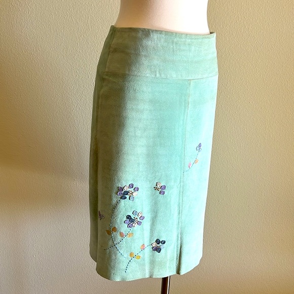 BCBG MAXAZRIA suede midi